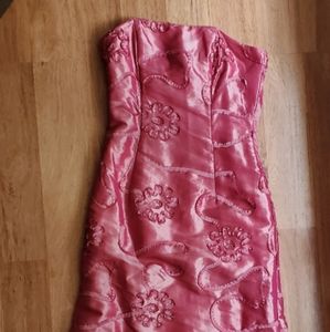 VINTAGE JESSICA MCCLINTOCK STRAPLESS DRESS, SIZE 4